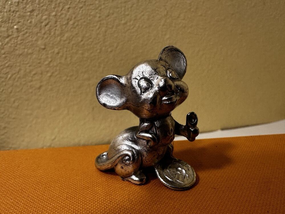 Peltro Italy Mouse Pewter Figurine Small Mini Approx 2” Made In Atto Of Salvang